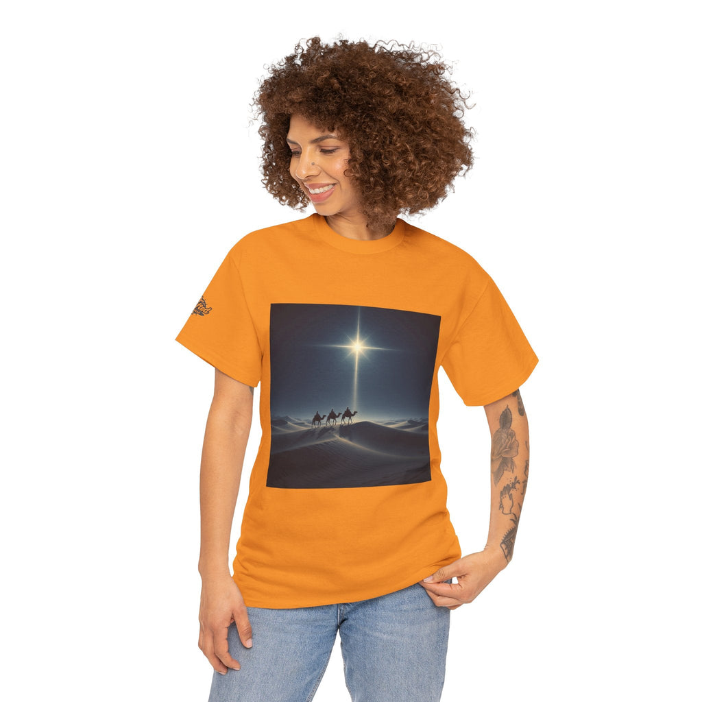 3 Wise Men T-shirt – Magi Camels Nativity Journey Christian Christmas T-shirt for Epiphany Faith & Holy Night Printify