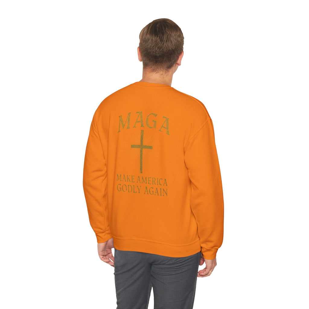 Make America Godly Again Sweatshirt – MAGA Christian Patriotic Hoodie for Faith & Freedom Printify