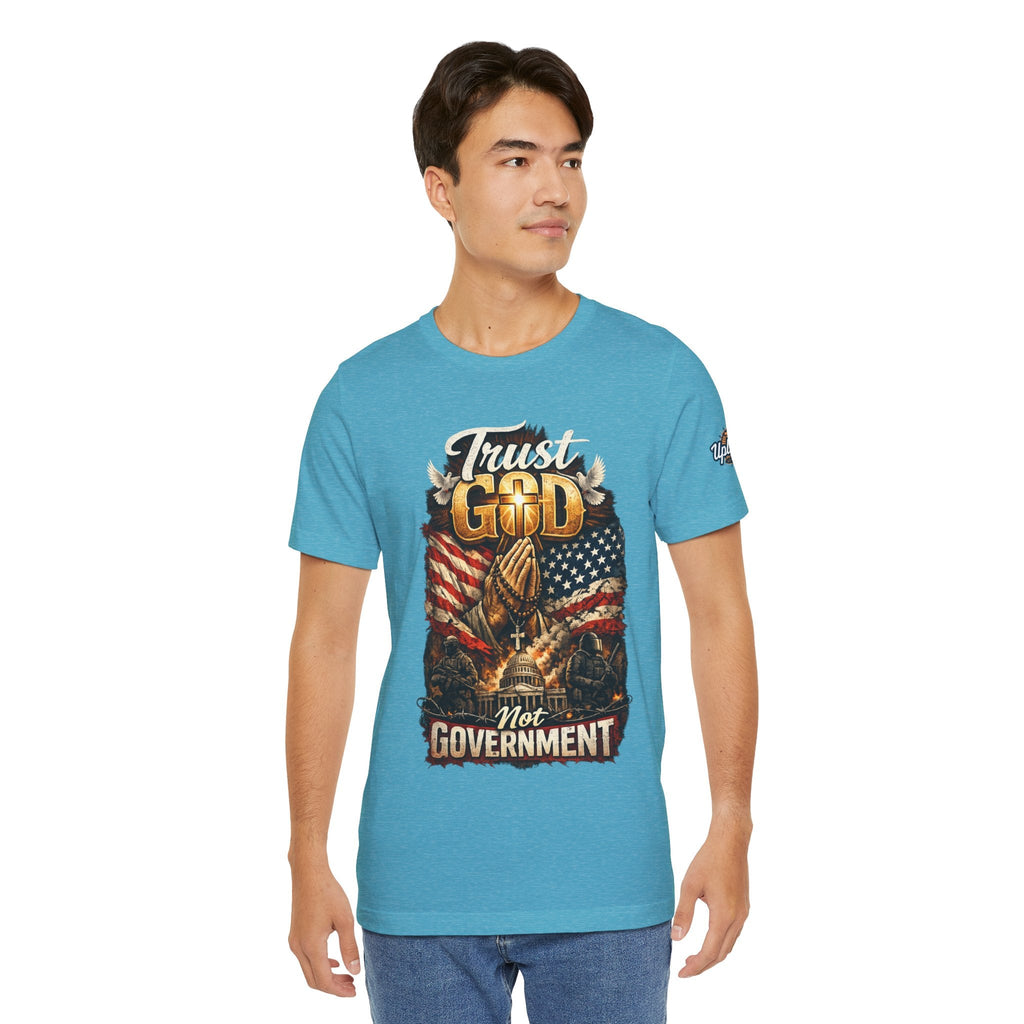 Trust God Not Government T-Shirt — Vintage Patriotic Christian Tee Printify