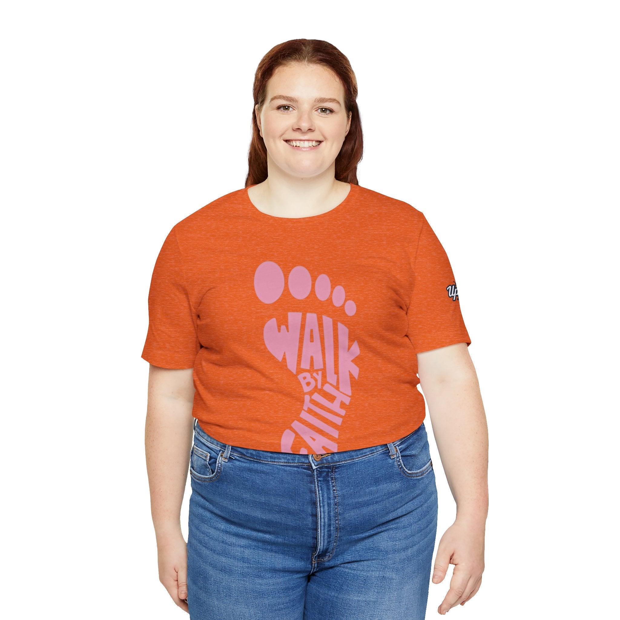 Walk By Faith Footprint T-Shirt Printify