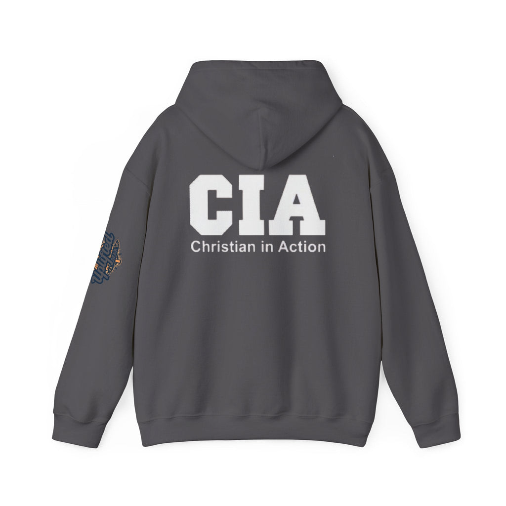 CIA Christian in Action Hoodie - Funny Faith Parody Hoodie - Mission Ready Apparel Printify