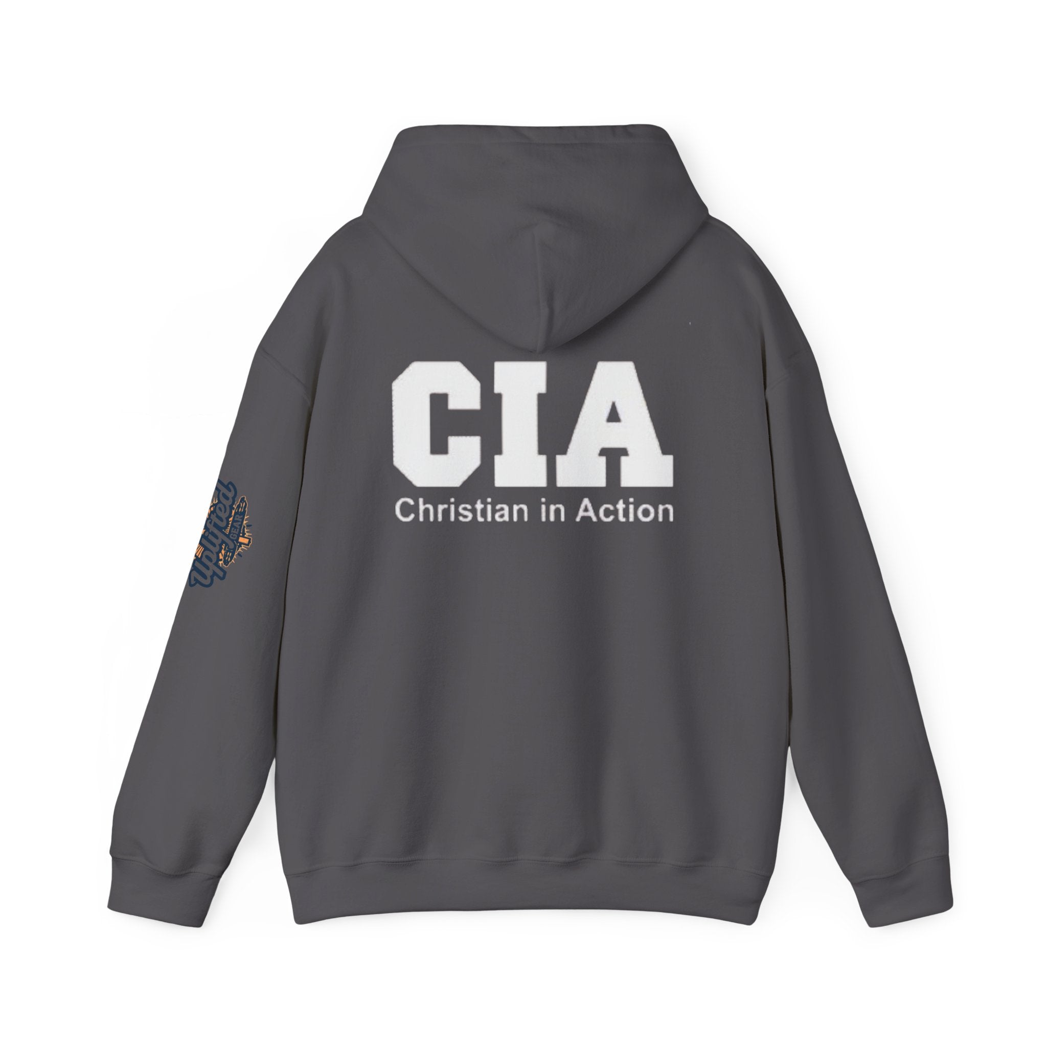 CIA Christian in Action Hoodie - Funny Faith Parody Hoodie - Mission Ready Apparel Printify