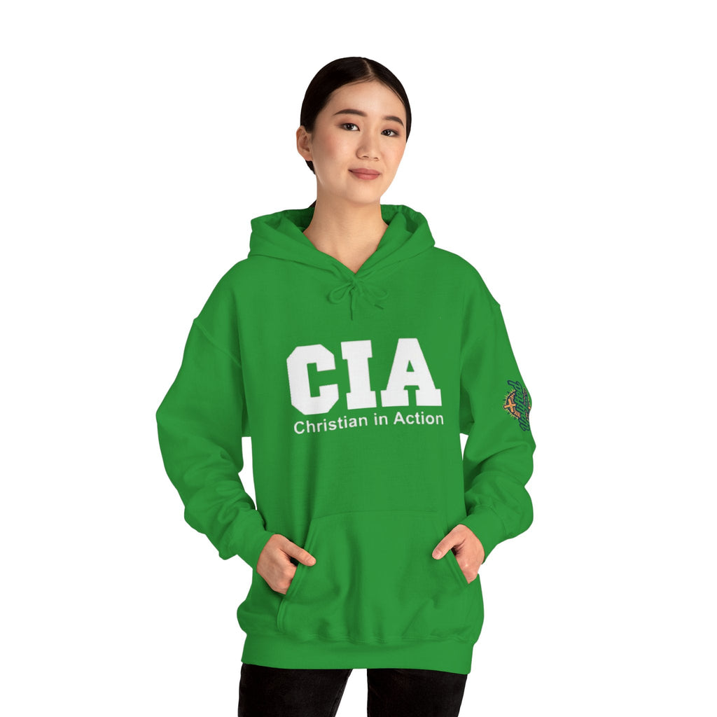 CIA Christian in Action Hoodie - Funny Faith Parody Hoodie - Mission Ready Apparel Printify