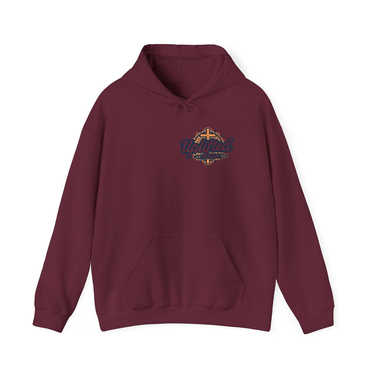 ✨ Chosen. Loved. Redeemed. – Elegant Christian Hoodie | Gold Foil Faith Tee | Subtle Cross & Heart Design | Inspirational Bible Verse Apparel by Uplifted Gear Printify