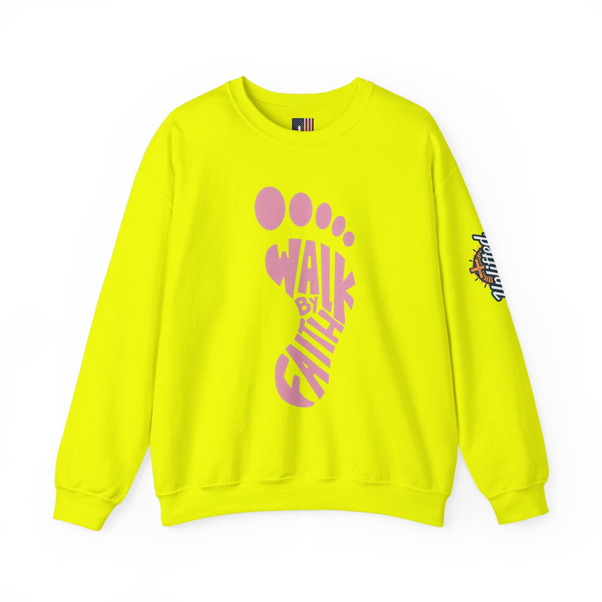 Walk By Faith Footprint Sweatshirt Printify