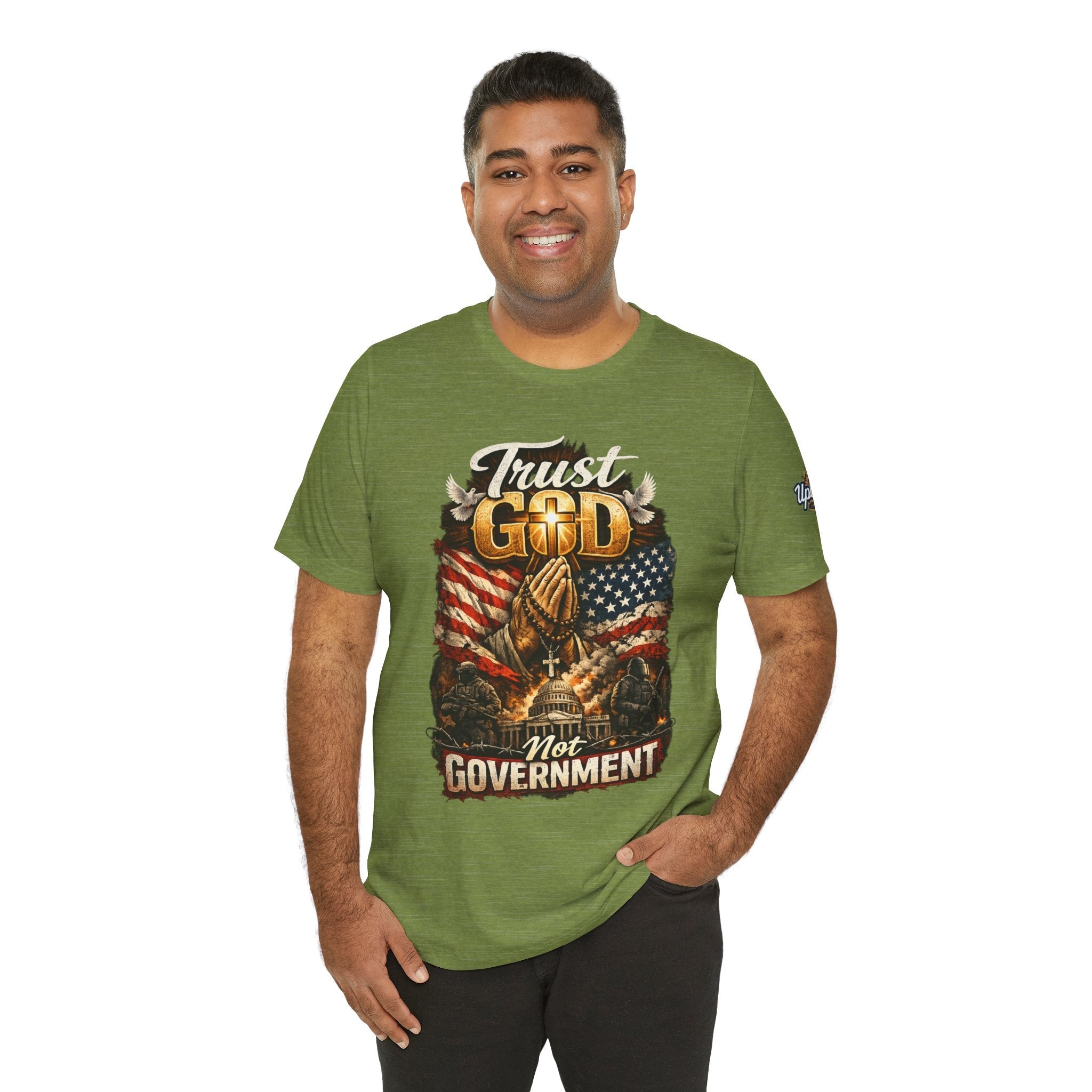 Trust God Not Government T-Shirt — Vintage Patriotic Christian Tee Printify
