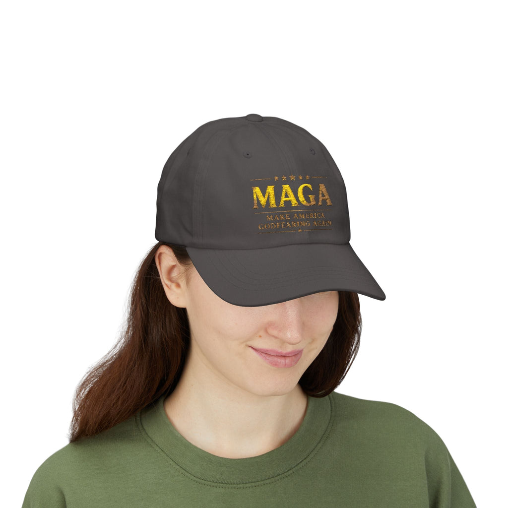 Dad Cap — "MAGA: Make America Godfearing Again" Embroidered Hat Printify