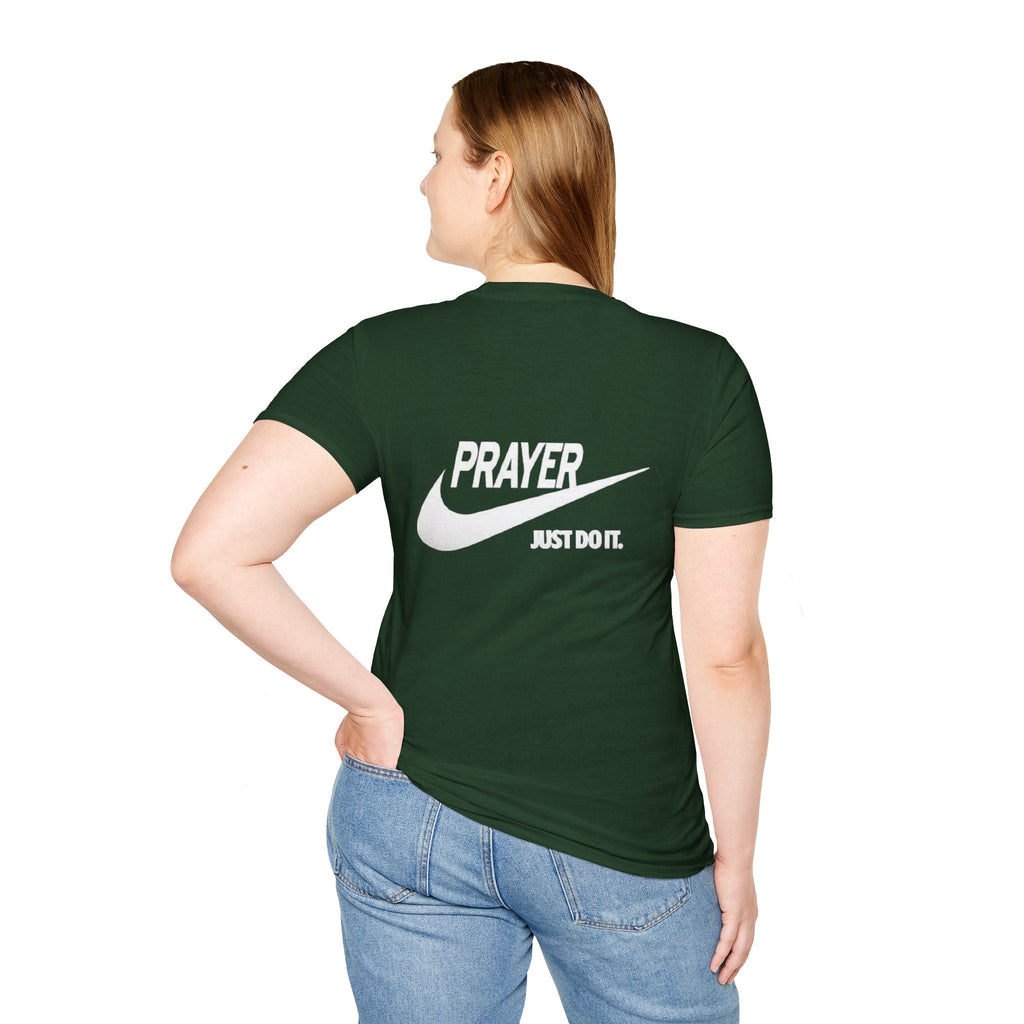 Prayer Just Do It T-shirt - Funny Christian Nike Parody T-shirt - Faith Gear Printify
