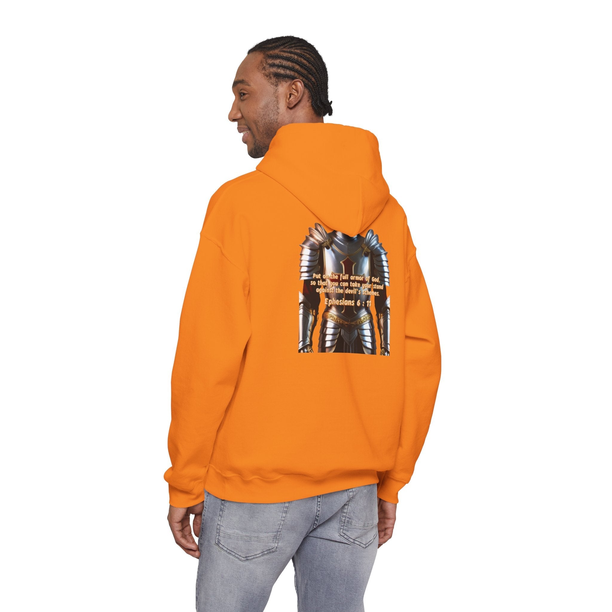 Religious Graphic Armor Of God Design - Unisex Heavy Blend™ Hooded Sweatshirt Printify
