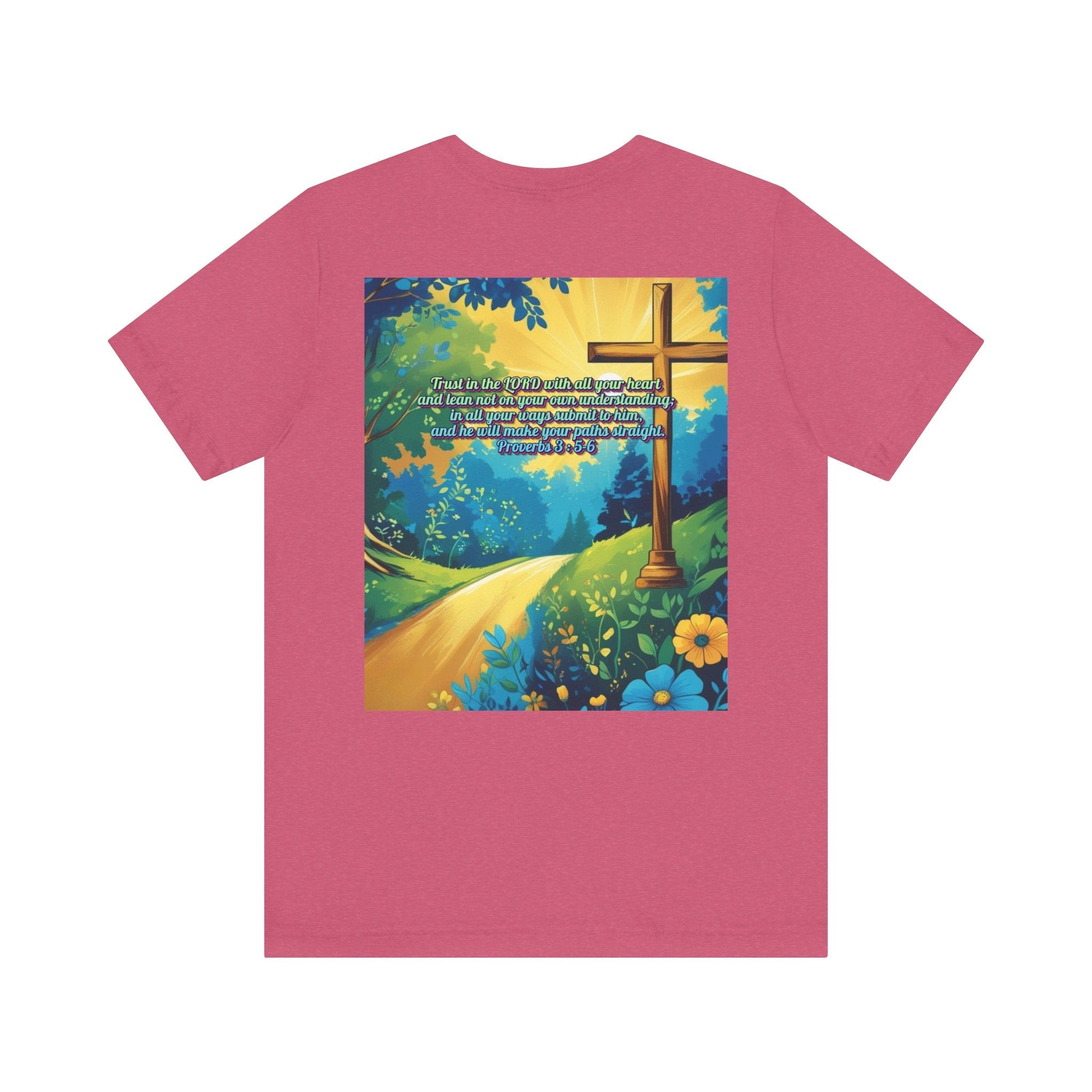 Trust in The Lord Proverbs 3:5-6 Biblical Design Unisex Jersey Short Sleeve Tee Printify