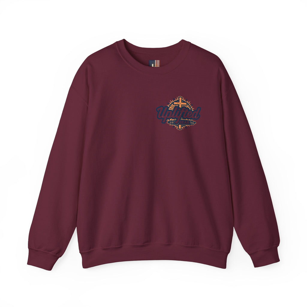 Jesus is King Sweatshirt – Bold Crown & Cross Christian Hoodie for Eternal Faith & Comfort Printify