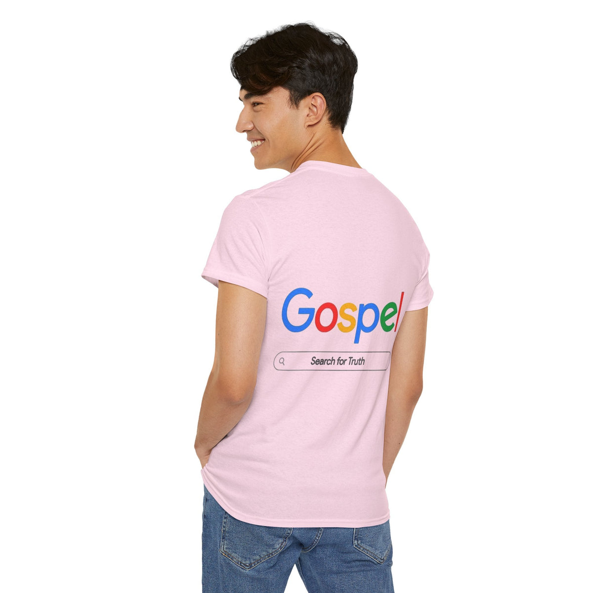 Gospel Graphic Tee — "Gospel" Colorful Logo Christian T-Shirt Printify