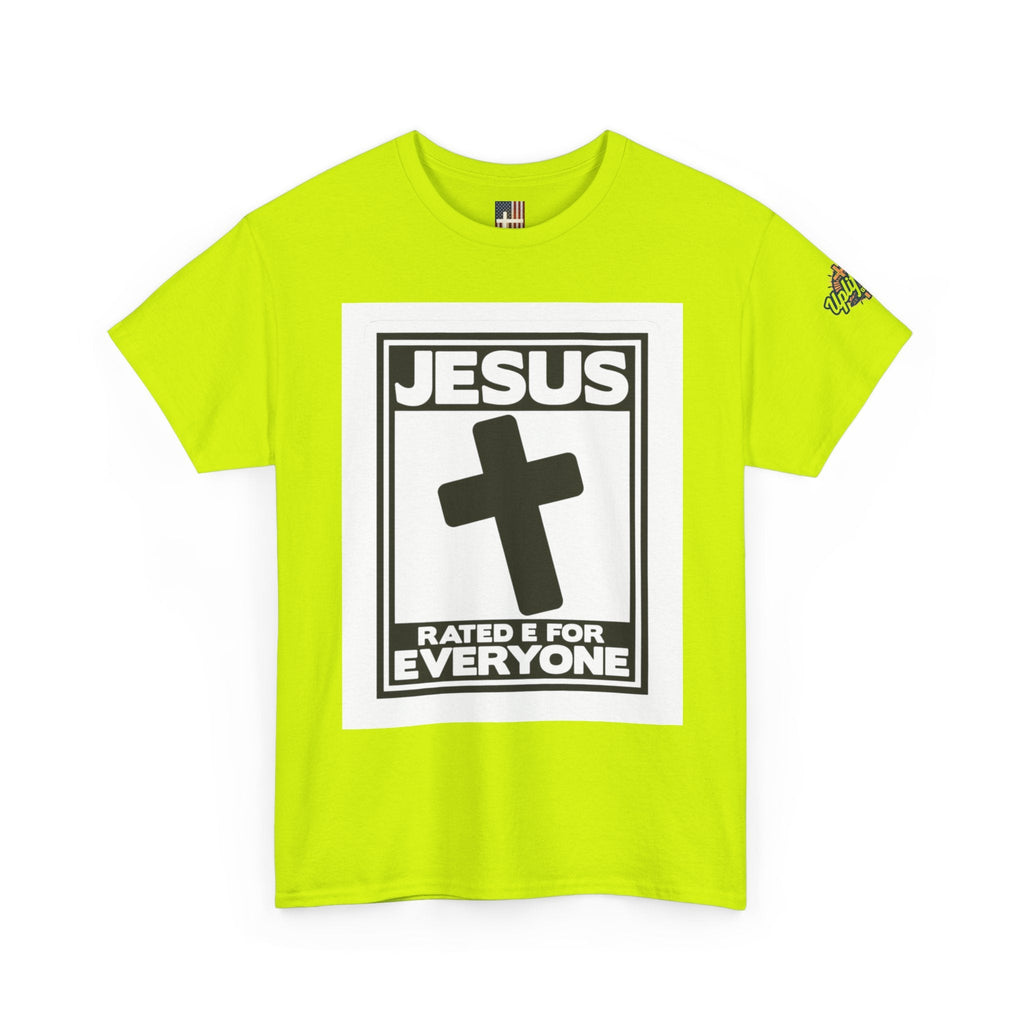 Jesus, Rated E for Everyone T-shirt - Gamer Faith T-shirt - Christian Video Game Parody Printify