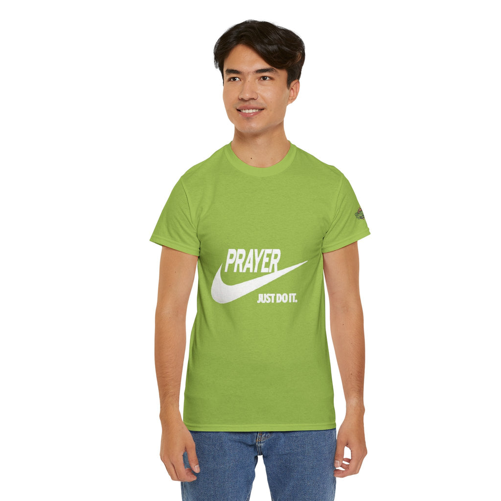Prayer Just Do It T-shirt - Funny Christian Nike Parody T-shirt - Faith Gear Printify