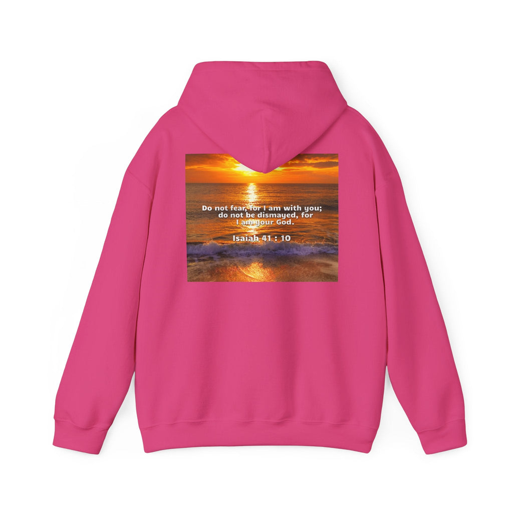 Bible Verse Unisex Heavy Blend™ Hooded Sweatshirt - Isaiah 41 : 10 Printify