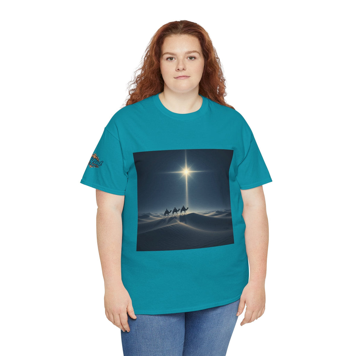 3 Wise Men T-shirt – Magi Camels Nativity Journey Christian Christmas T-shirt for Epiphany Faith & Holy Night Printify