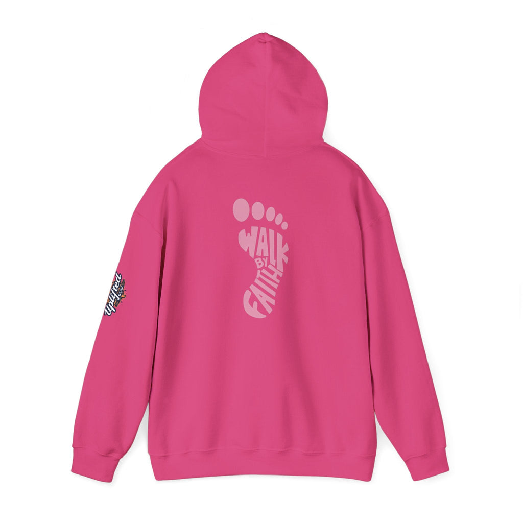 Walk By Faith Footprint Hoodie Printify