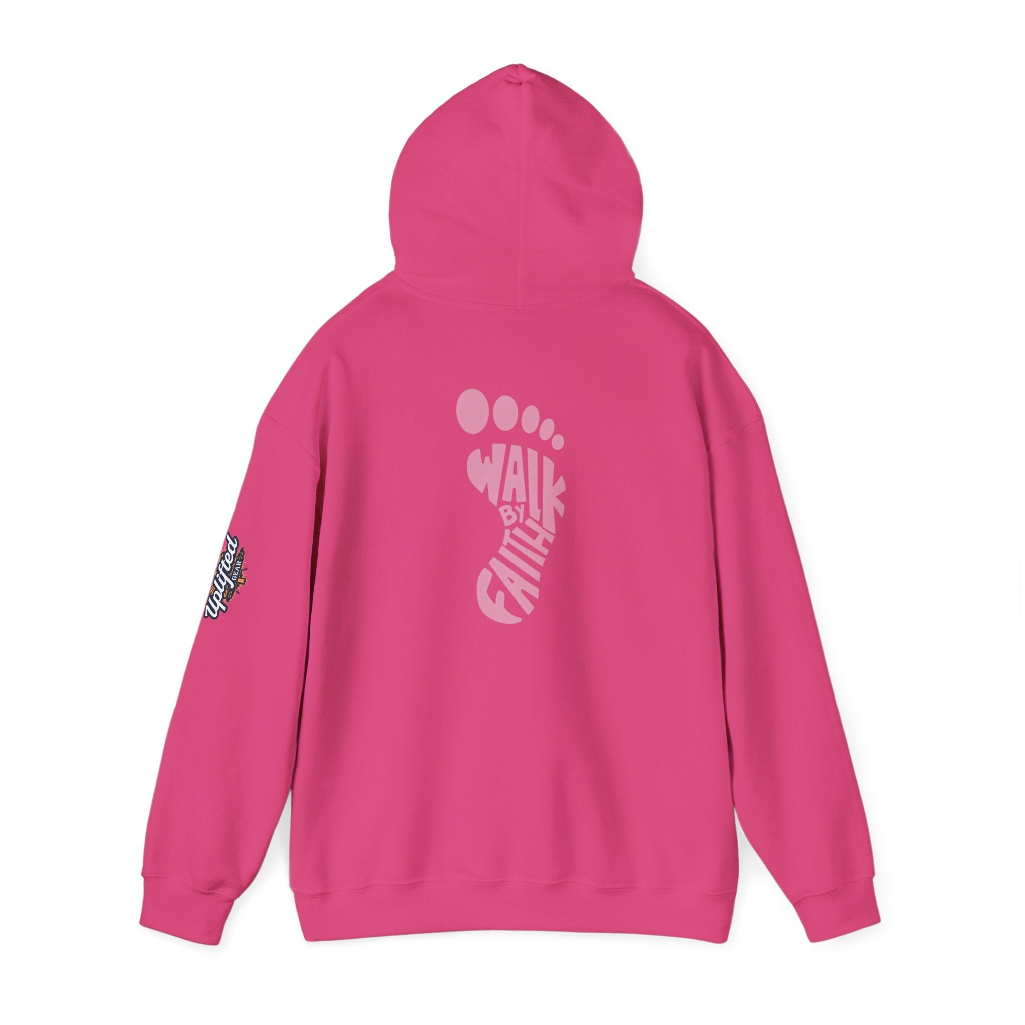 Walk By Faith Footprint Hoodie Printify