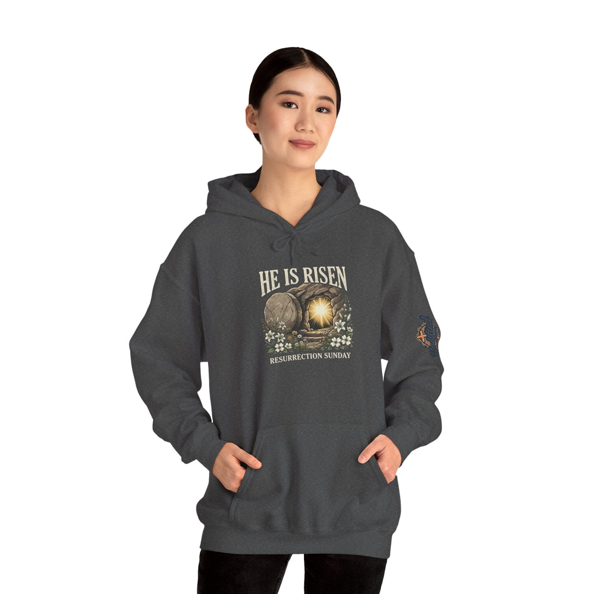 He Is Risen Hoodie — Jesus Christ Resurrection Easter Hoodie Printify