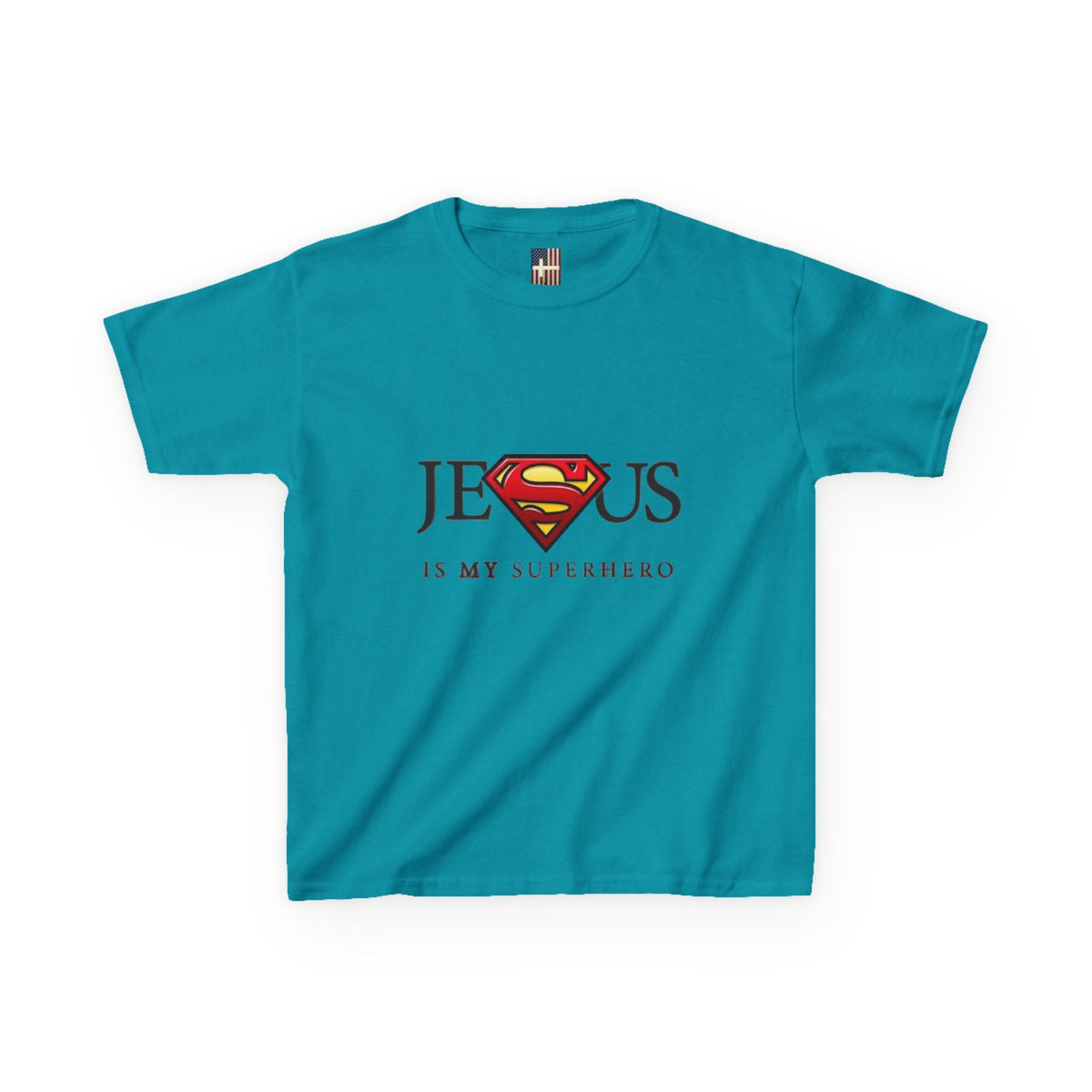 Jesus Is My Superhero T-Shirt — Faith-Based Superman-Inspired Tee Printify