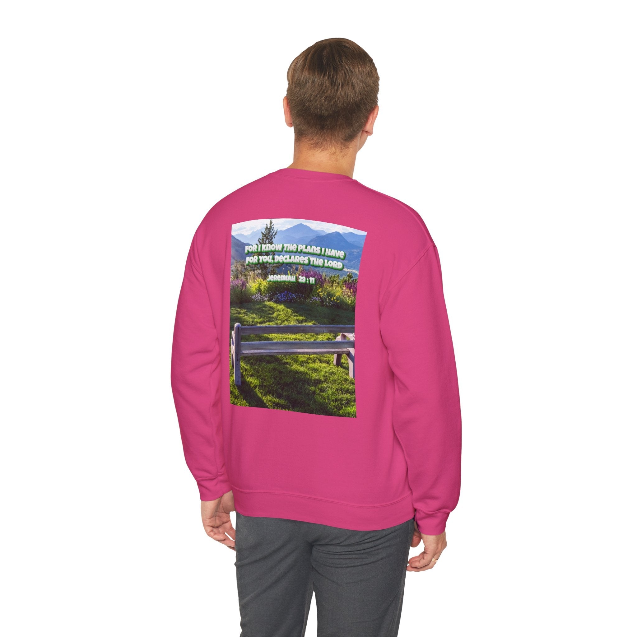 Bible Verse Unisex Heavy Blend™ Crewneck Sweatshirt -  Jeremiah 29 : 11 Printify