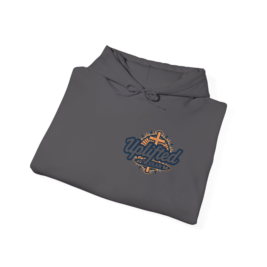 ✨ Chosen. Loved. Redeemed. – Elegant Christian Hoodie | Gold Foil Faith Tee | Subtle Cross & Heart Design | Inspirational Bible Verse Apparel by Uplifted Gear Printify