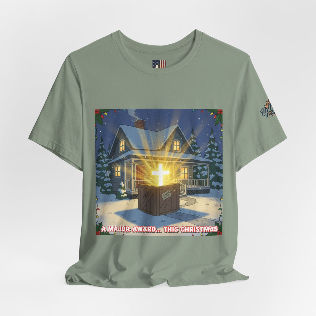 A Major Award This Christmas T-shirt – Fragile Leg Lamp Parody Cross Unboxing Christian T-shirt for Hilarious Faith & Holiday Glow Printify