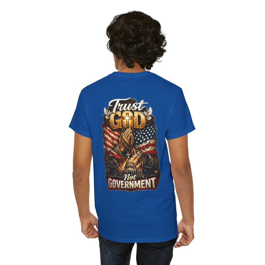 Trust God Not Government T-Shirt — Vintage Patriotic Christian Tee Printify
