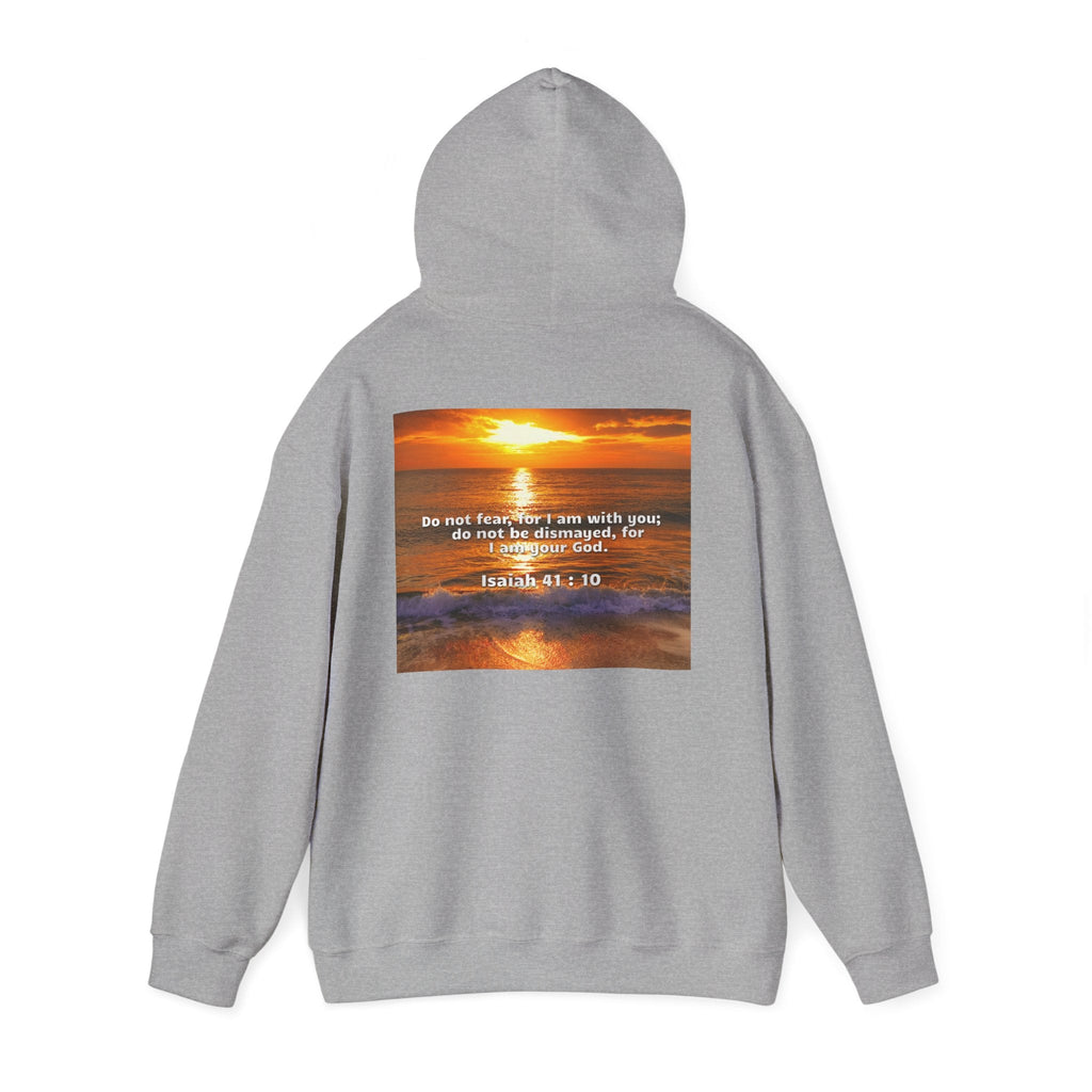 Bible Verse Unisex Heavy Blend™ Hooded Sweatshirt - Isaiah 41 : 10 Printify