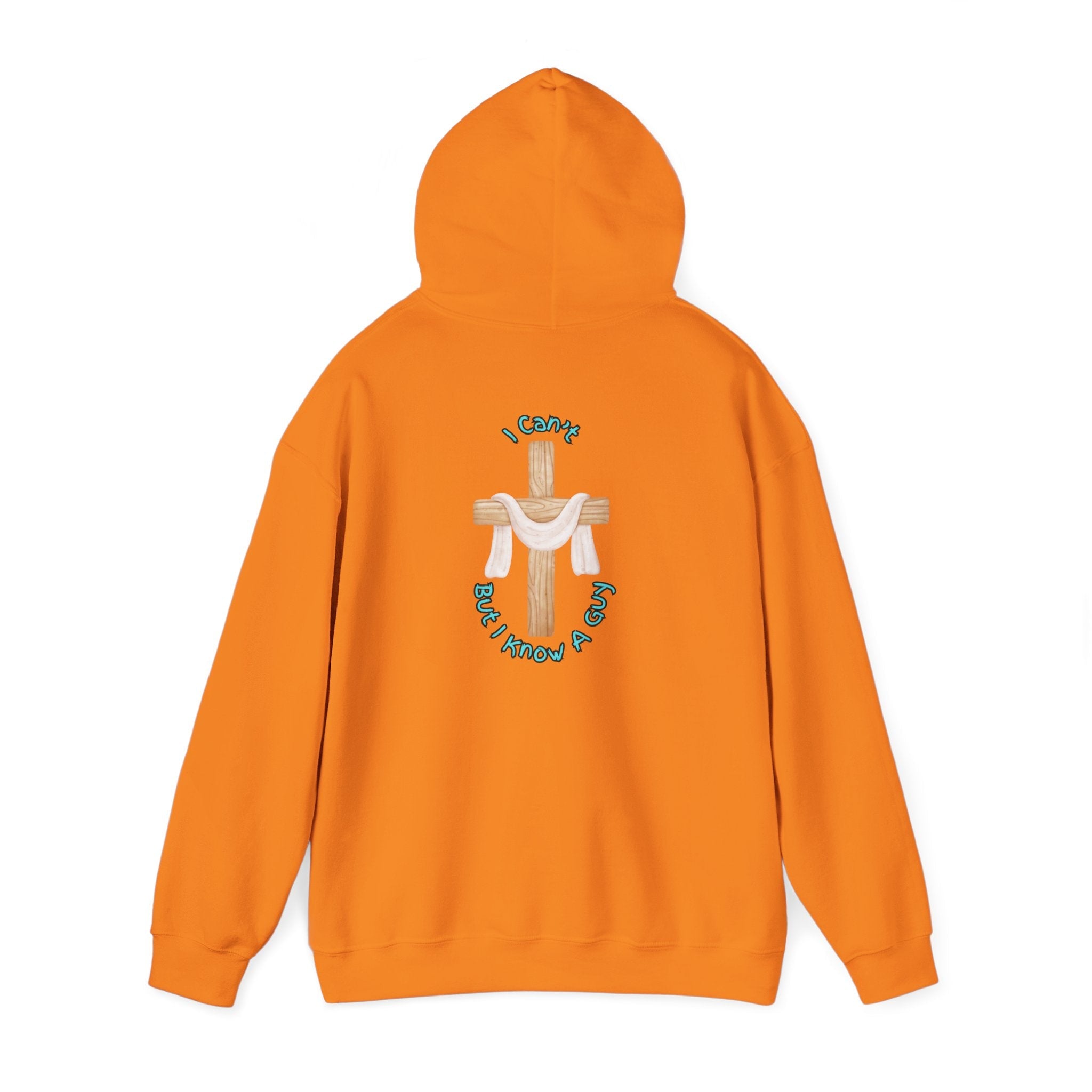 I Can’t, But I Know a Guy Hoodie – Jesus Cross Christian Hoodie for Cozy Faith Printify