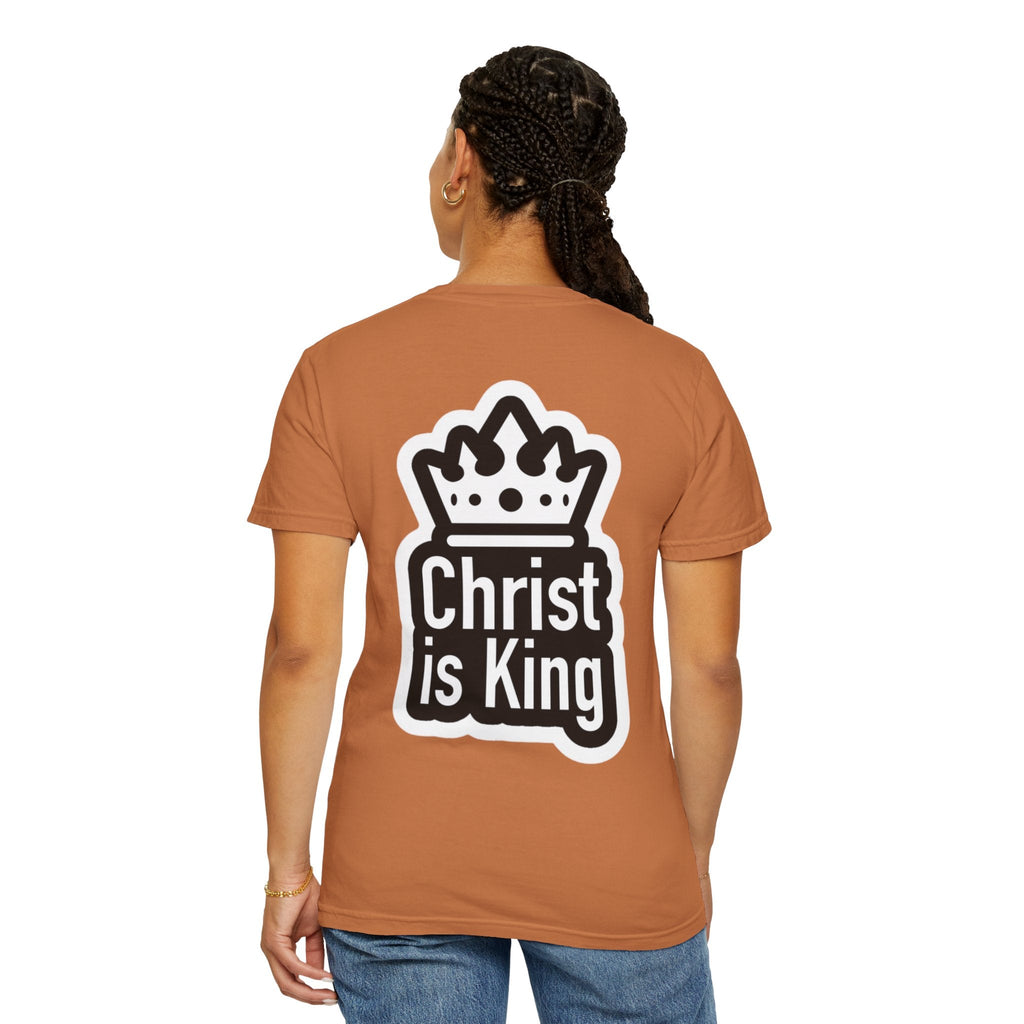Christ is King T-Shirt – Bold Crown & Cross Christian Tee for Unashamed Faith Printify