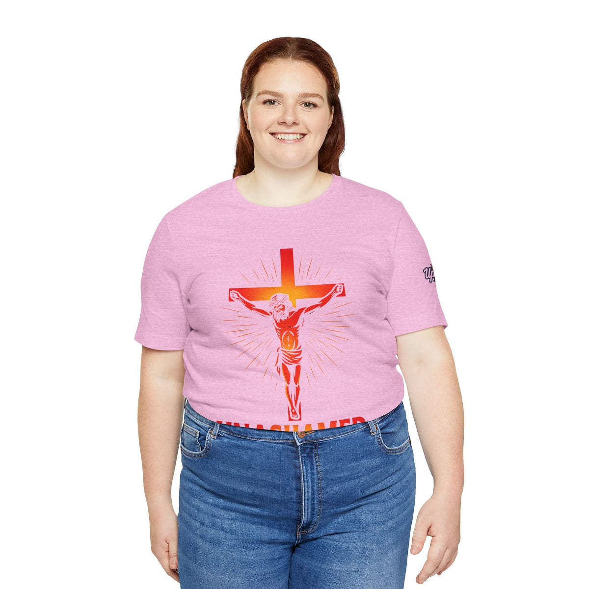 Unashamed T-shirt – Romans 1:16 Crucifixion Christian t-shirt for Bold Unwavering Faith Printify