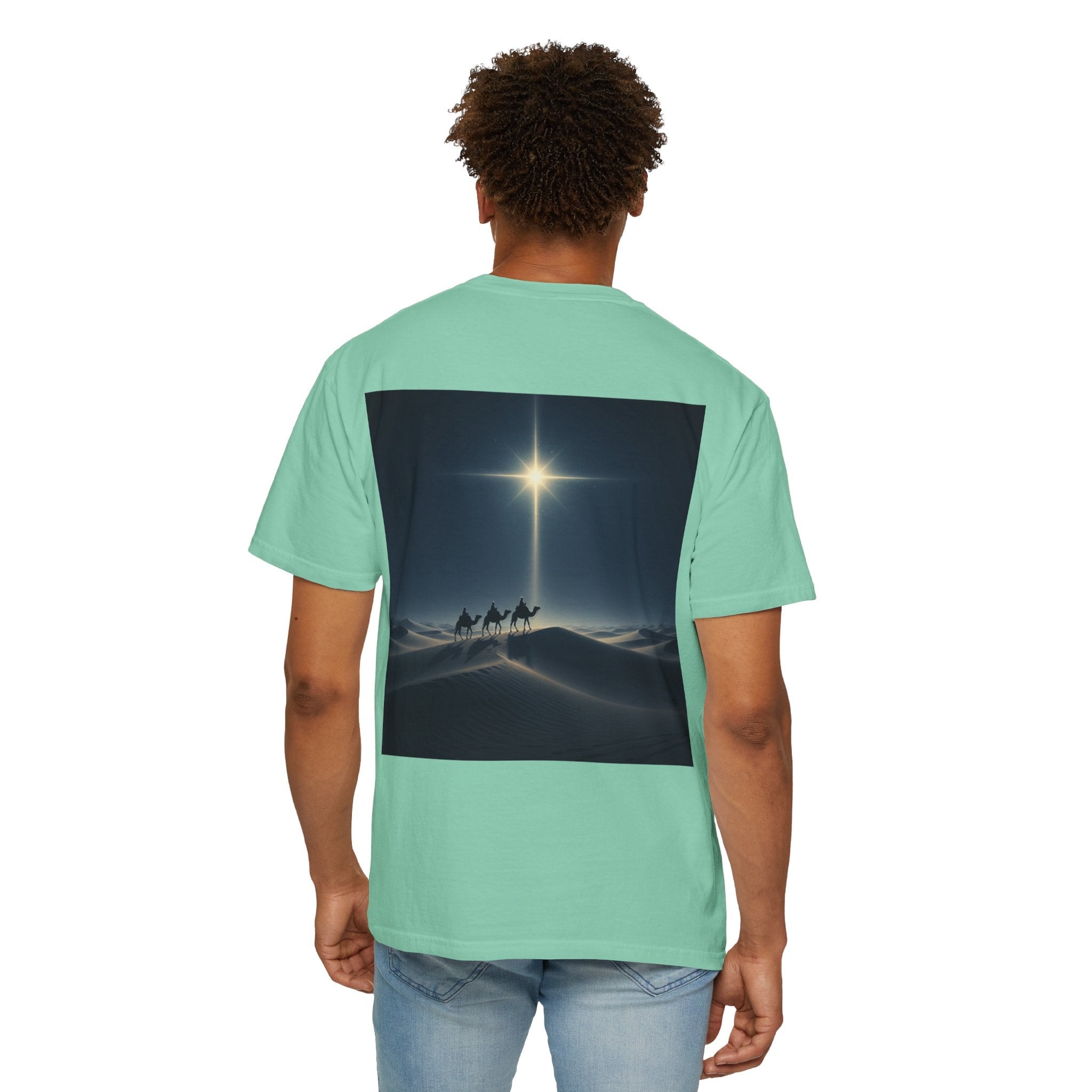 3 Wise Men T-shirt – Magi Camels Nativity Journey Christian Christmas T-shirt for Epiphany Faith & Holy Night Printify