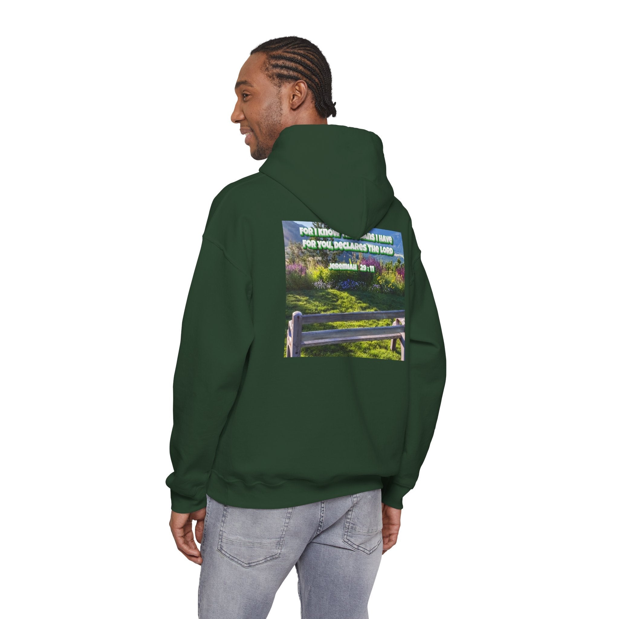 Bible Verse Unisex Heavy Blend™ Hooded Sweatshirt - Jeremiah 29 : 11 Printify