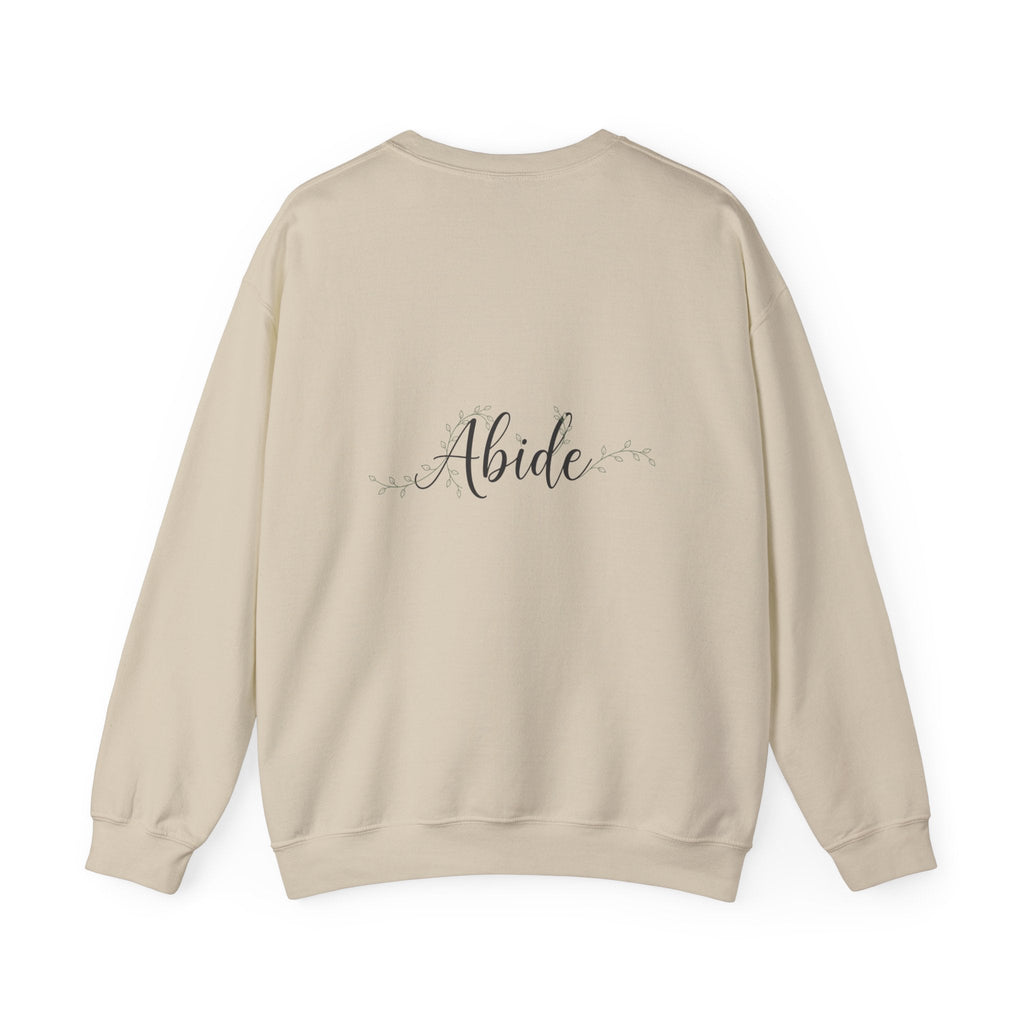 Abide Sweatshirt – Vine Wrapped John 15:5 Christian Sweatshirt for Cozy Devotion Printify