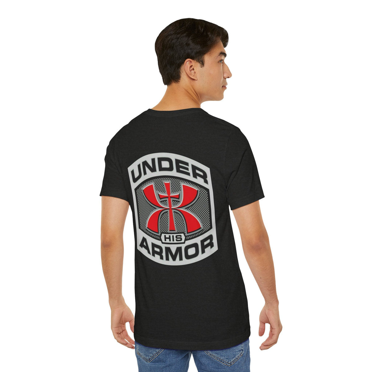 Under HIS Armor Christian T-Shirt — Faith-Inspired Under Armour Style Printify