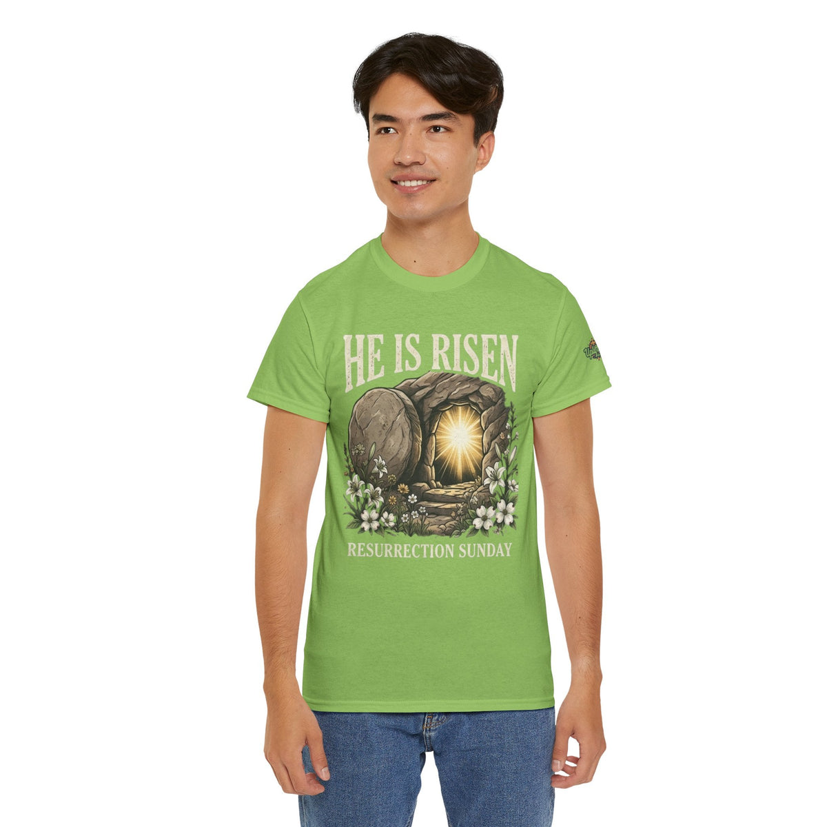 He Is Risen T-Shirt — Jesus Christ Resurrection Easter Tee Printify
