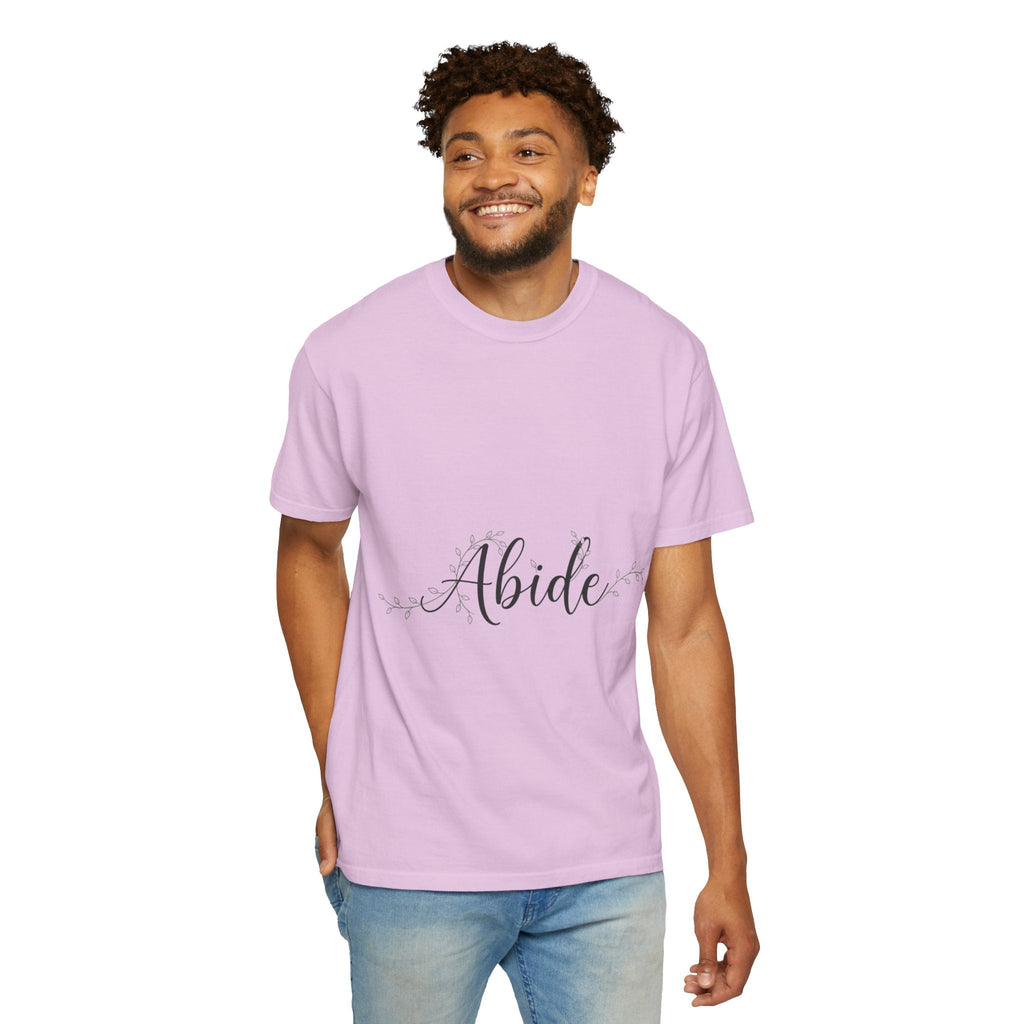 Abide in the Lord T-Shirt – Vine Design Christian Tee for Faithful Hearts Printify