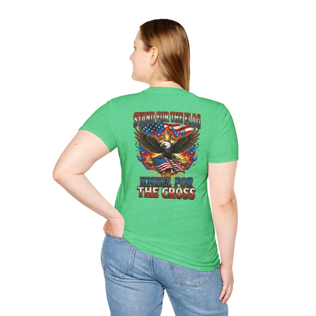 Stand for the Flag Kneel for the Cross T-shirt | Patriotic Eagle T-shirt Printify