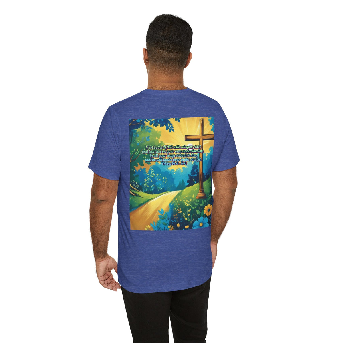 Trust in The Lord Proverbs 3:5-6 Biblical Design Unisex Jersey Short Sleeve Tee Printify