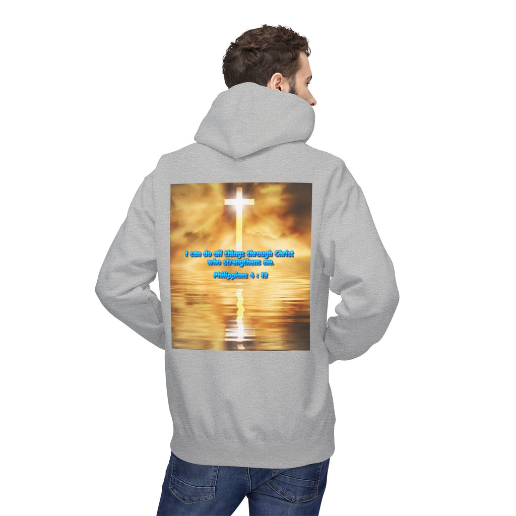 Hoodie - Philippians 4 : 13 Bible Verse Religious Design Printify