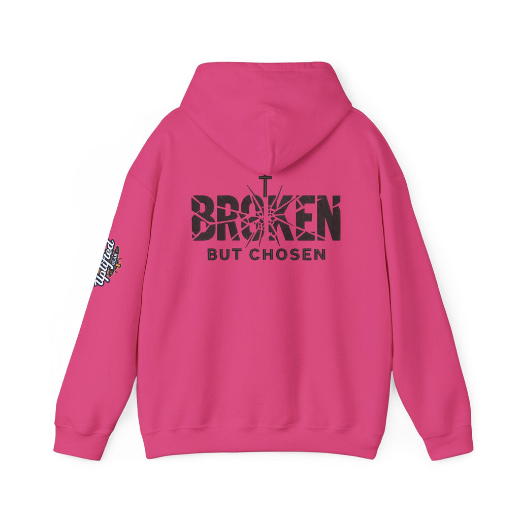 Broken But Chosen Hoodie — Christian Faith Graphic Sweatshirt Printify
