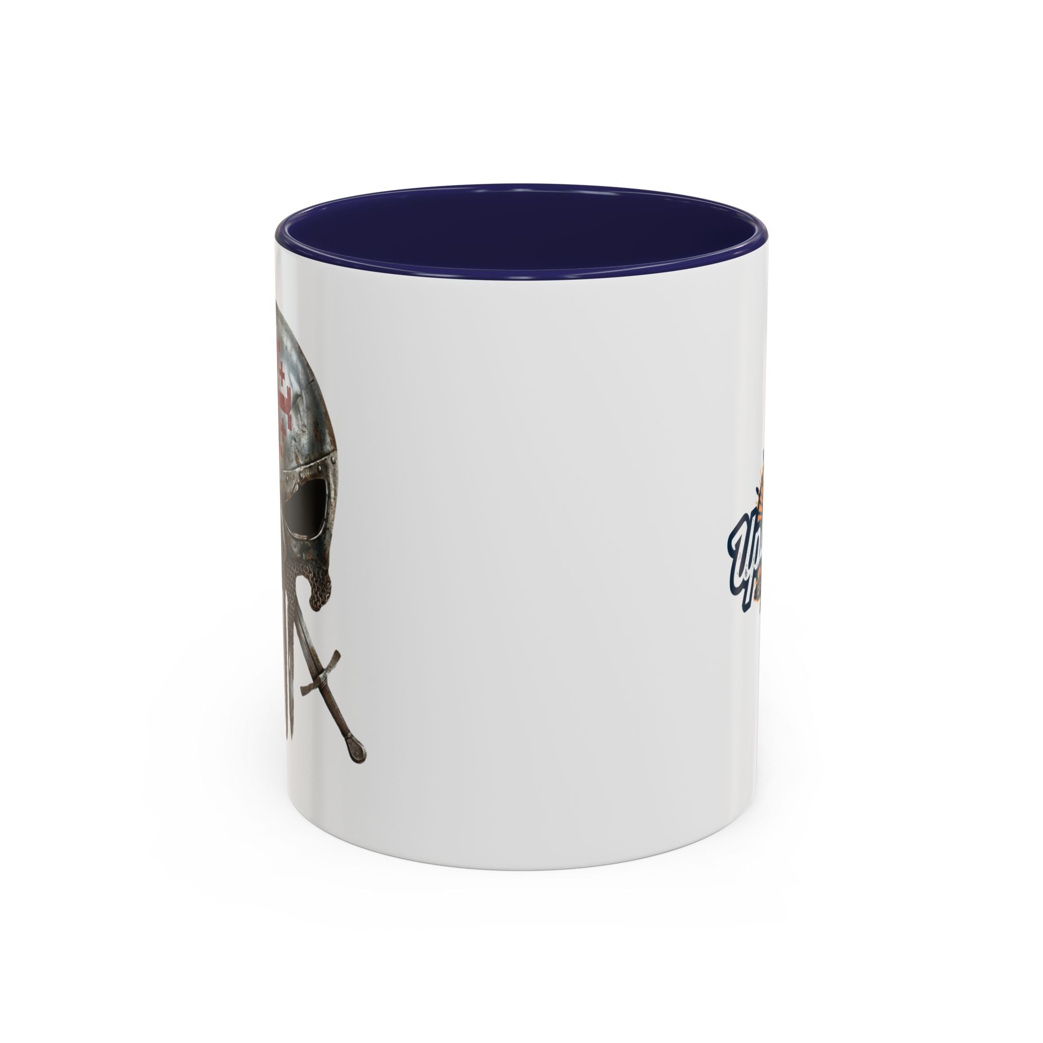 Crusader Knight Coffee Mug — 'Armor of God' Christian Skull 11/15oz Accent Mug Printify