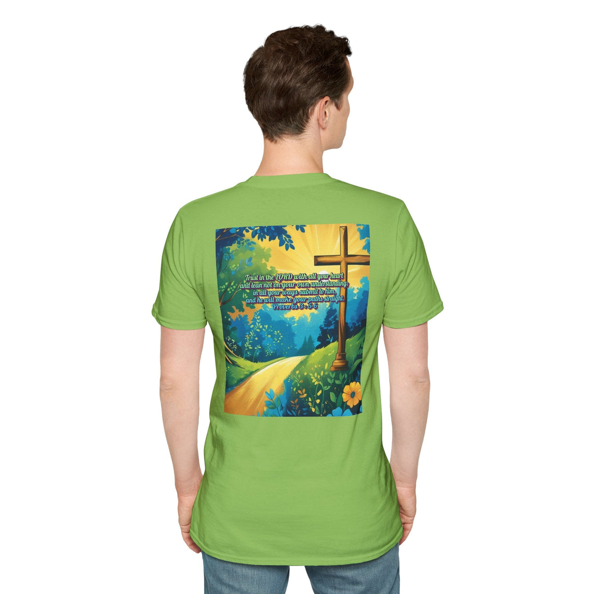 Trust in The Lord Proverbs 3:5-6 Biblical Design Unisex Softstyle T-Shirt Printify