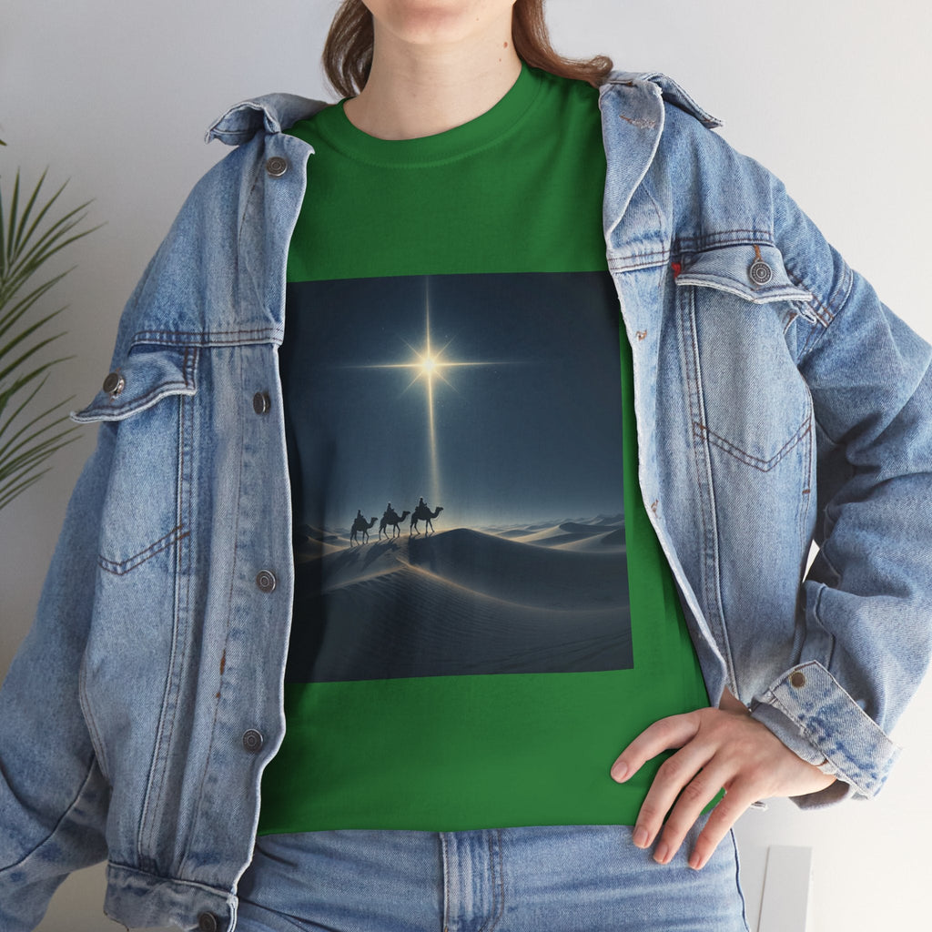 3 Wise Men T-shirt – Magi Camels Nativity Journey Christian Christmas T-shirt for Epiphany Faith & Holy Night Printify