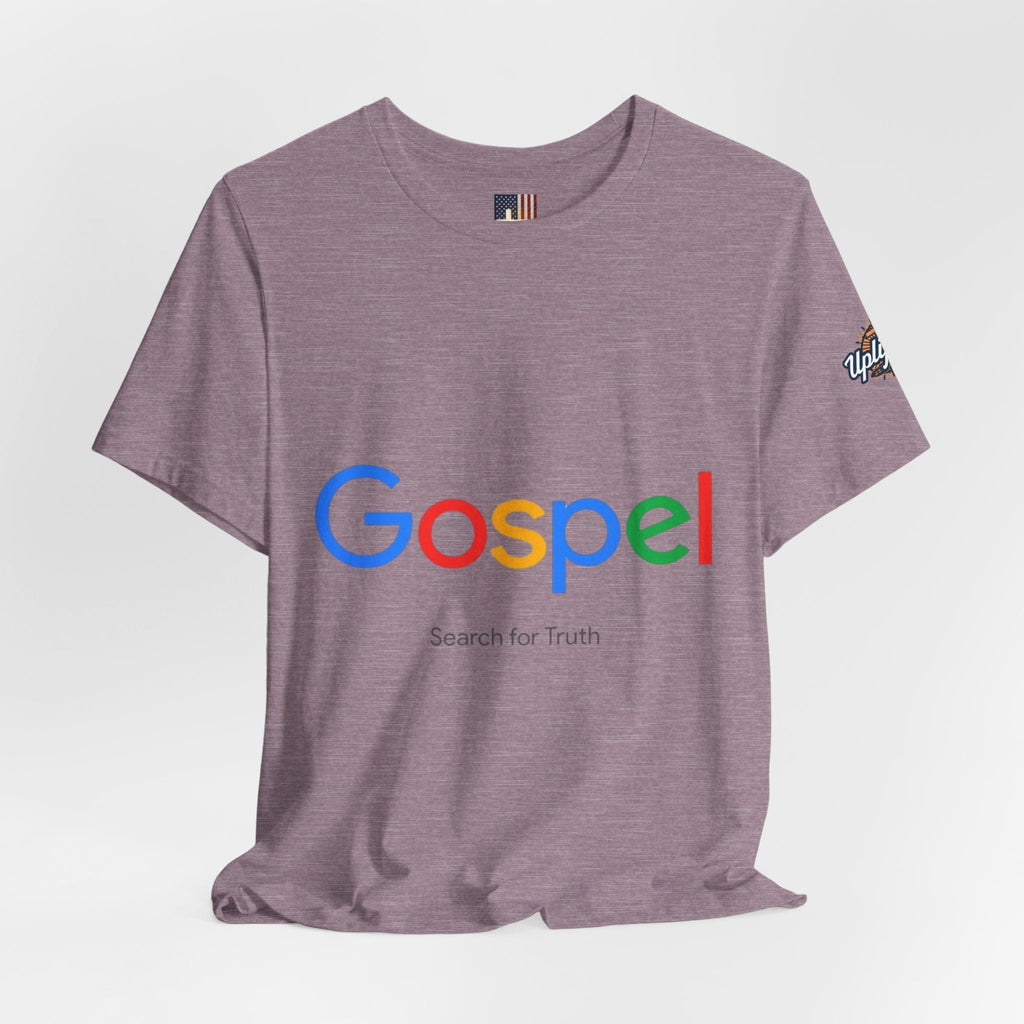 Gospel Graphic Tee — "Gospel" Colorful Logo Christian T-Shirt Printify