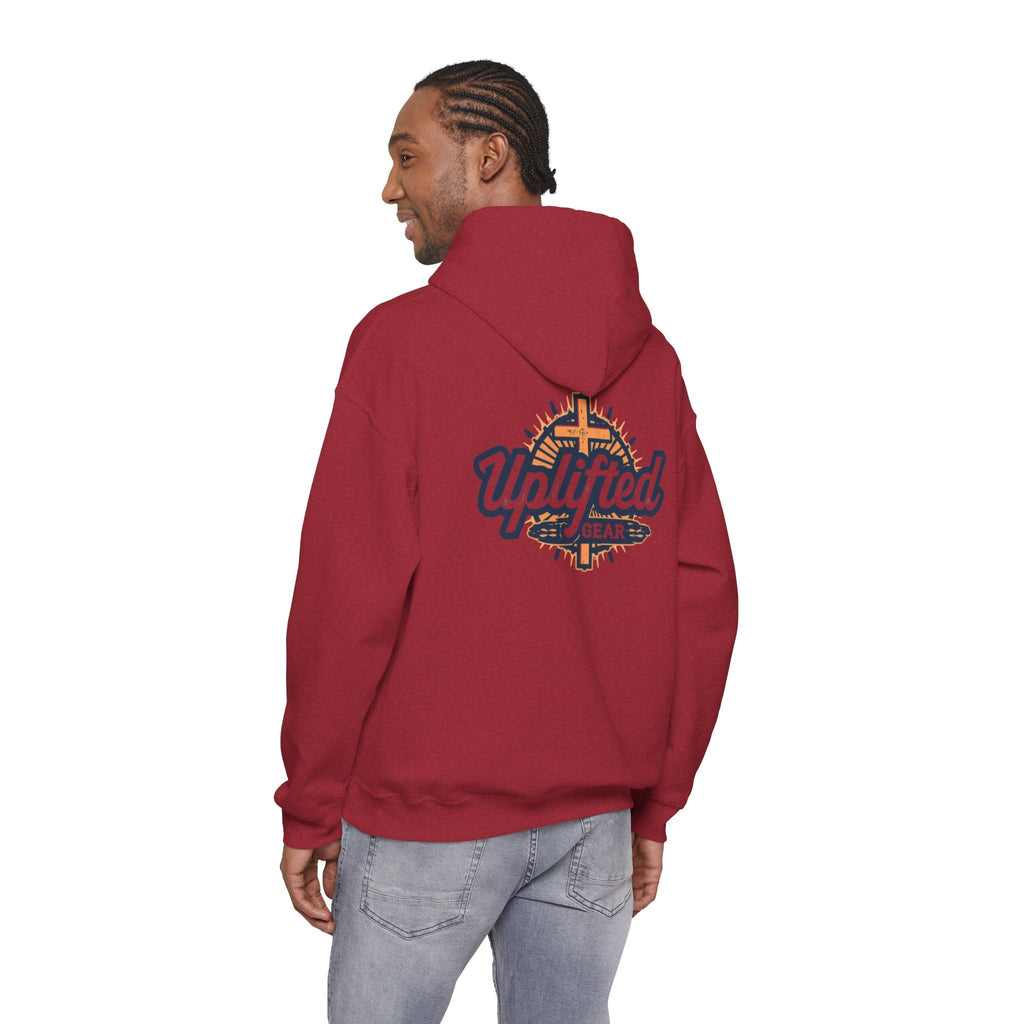 Uplifted Gear Christian Hoodie – Bold Logo Faith Hoodie for Inspired Living Printify