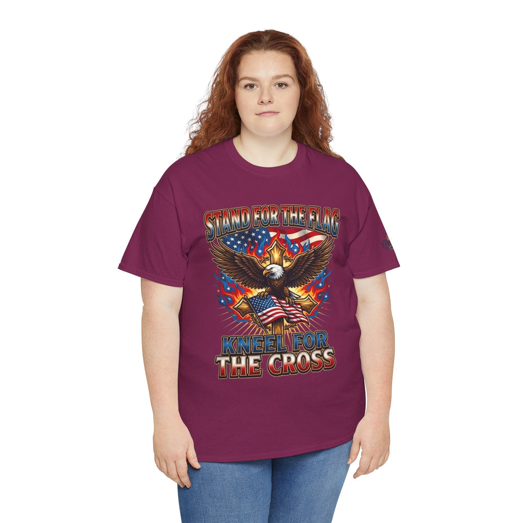 Stand for the Flag Kneel for the Cross T-shirt | Patriotic Eagle T-shirt Printify