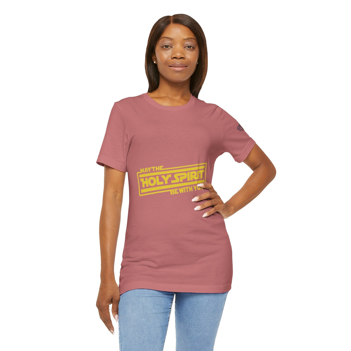 May the Holy Spirit Be With You T-shirt - Christian Star Wars Parody T-shirt Printify