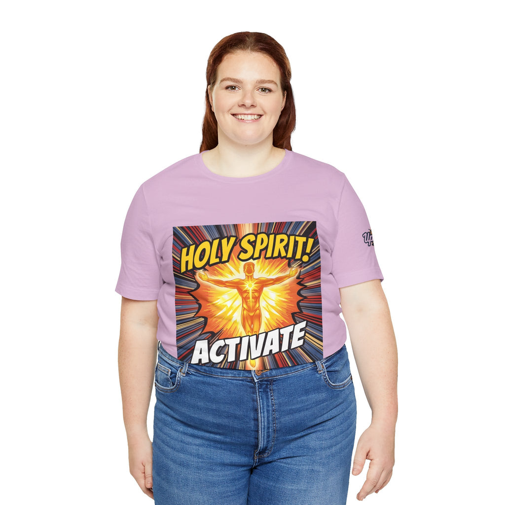 Holy Spirit Activate T-shirt – Superhero Christian T-shirt with Vibrant Power-Up Design for Faith-Fueled Boldness Printify